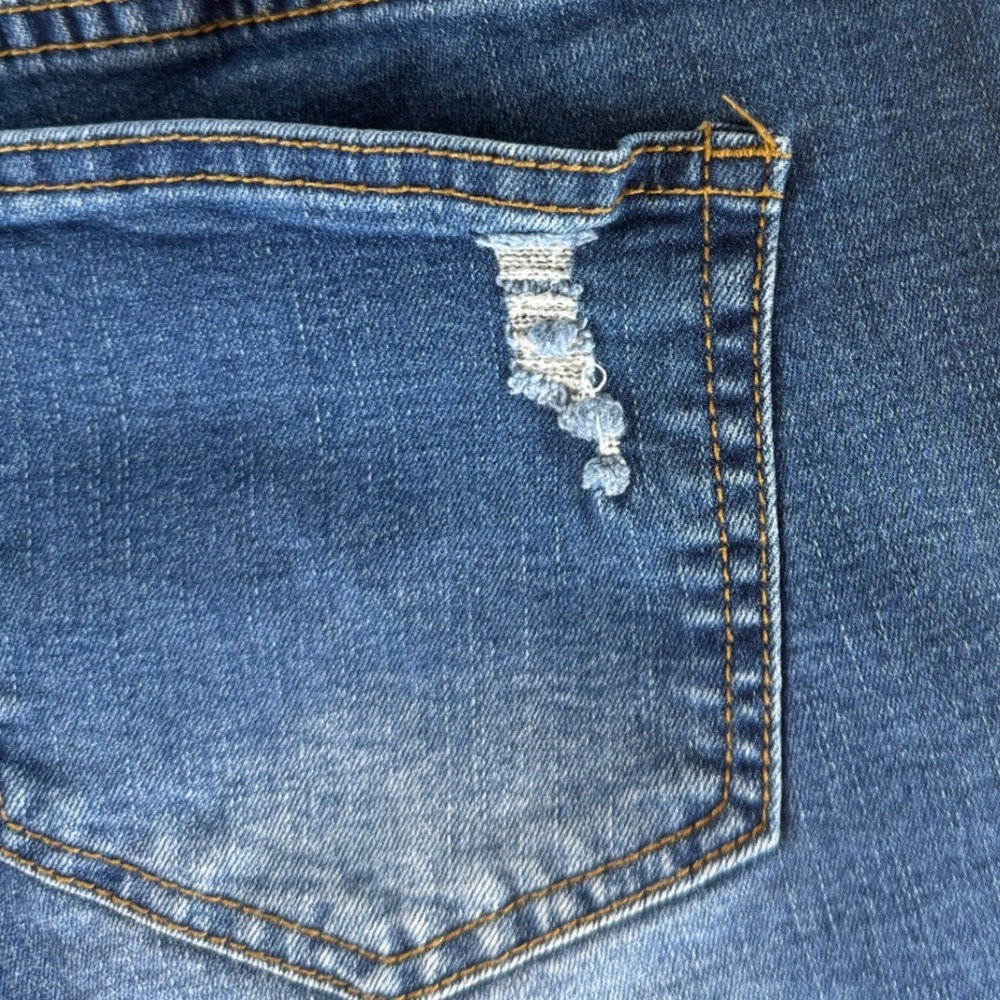 Jeans Brand Womens XXL‎ Distressed High Rise Denim Shorts Cuffed Raw Hem Stretch - Picture 8 of 13